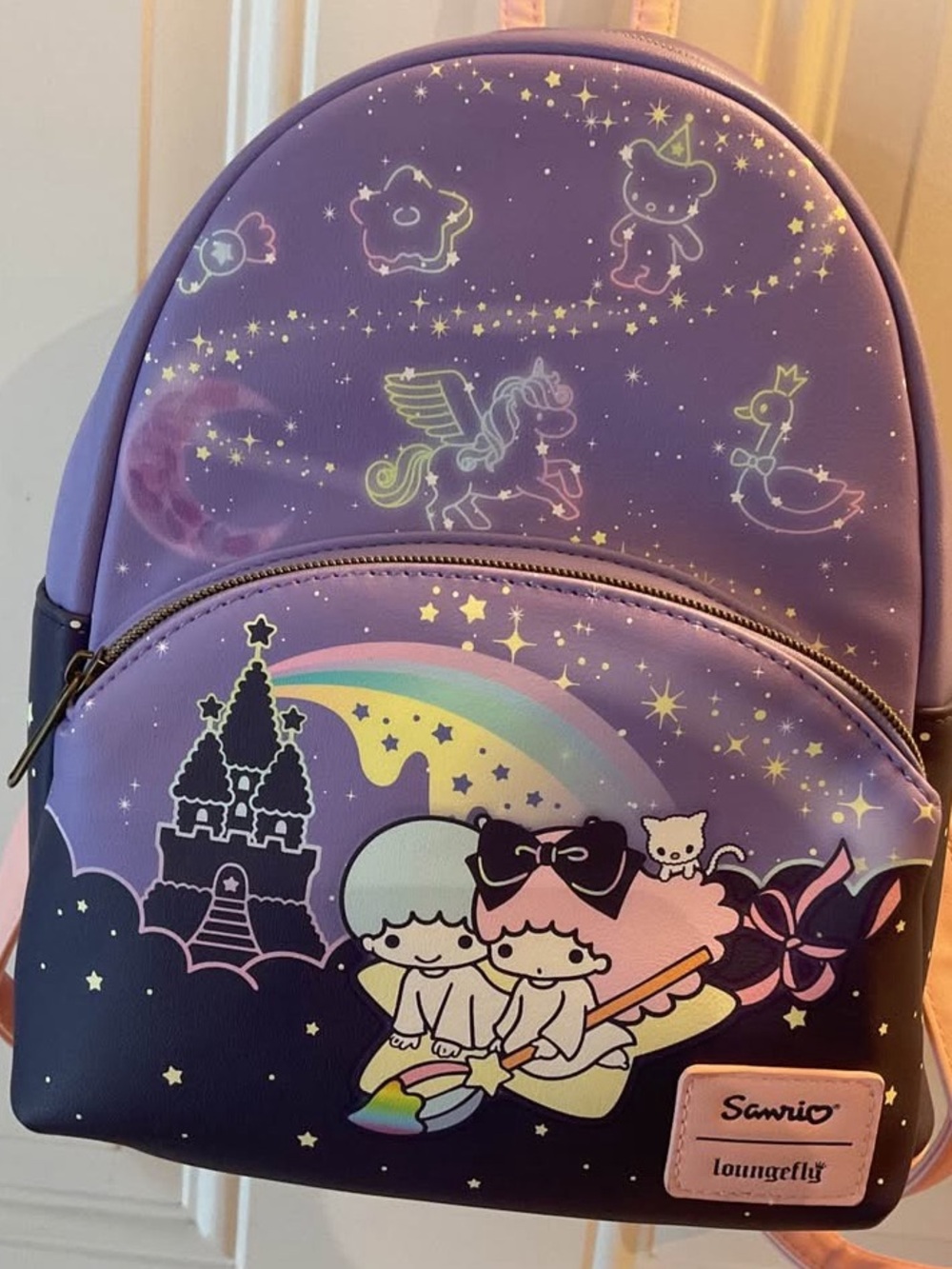 Sanrio Kiki & Lala Purple Pastel Mini Backpack